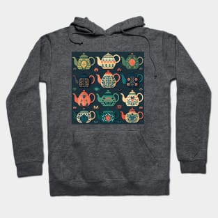 Ornate Teapot Pattern Hoodie